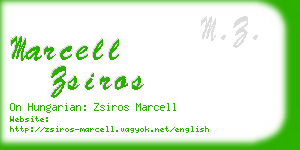 marcell zsiros business card